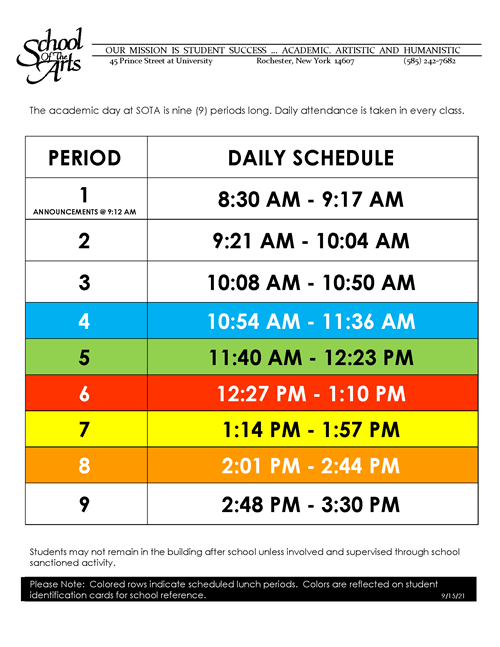 Daily Schedule